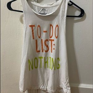 Sleeveless White Tank Top